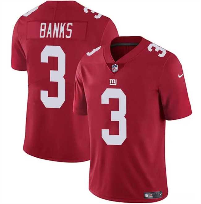 Men & Women & Youth New York Giants #3 Deonte Banks Red 2023 F.U.S.E. Vapor Untouchable Limited Football Stitched Jersey